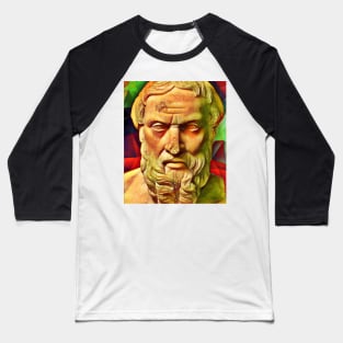 Herodotus Snow Portrait | Herodotus Artwork 15 Baseball T-Shirt